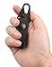 XTACER Tactical Molle Key Ring Gear Key Keeper Keychain Snap Secure BLACK (Pack of 2)