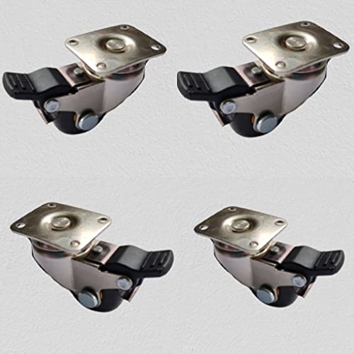 Castor wheels set of 4 Revolving Swivel Heavy duty caster Si...