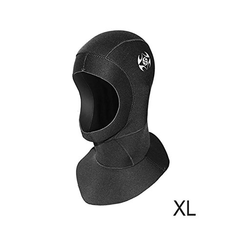 Fischspeer, 3 mm, Hut, Kopfbedeckung, für Tauchen, Schnorcheln, wasserdicht, warm, Schwarz, für Dunstabzugshaube, M