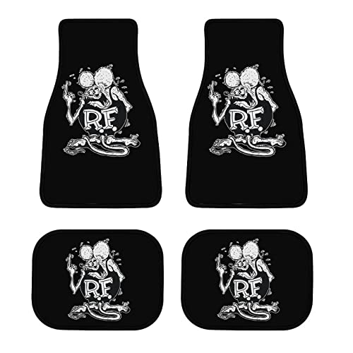 カーマット ラットフィンク 車用フロアマット カーフロアマット 車用マット 汎用 フロアマット 1台分4点セット 保護マット 防水 汚れ防止 カーアクセサリー 四季通用 カー用品 普通車 軽自動車 防水 取付簡単 クッション性