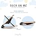 Dream on Me Rock with me 2-in-1 Rocker and Stationary Seat | Compact Portable Infant Rocker with Removable Toys Bar & Hanging Toys in Black & Grey