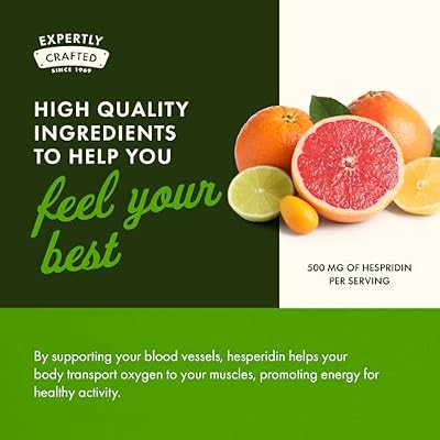 Swanson Hesperidin - Citrus-Derived - Cardiovascular & Hearth Health Support- Contributes to Muscle Recovery* - Features Antioxidant Properties - Gluten Free & Non-GMO - 60 Capsules