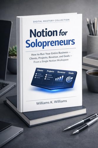 NOTION FOR SOLOPRENEURS: How to Run Your Entire Business — Clients, Projects, Revenue, and Goals — From a Single Notion Workspace (The Digital Mastery Collection Book 54)