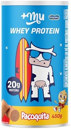 Whey Concentrado, Mais Mu, Sabor Paçoquita, 20g de proteína - 450...