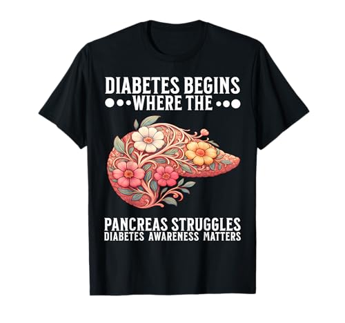 Diabetes Awareness Month Pancreatic Gifts for Diabetes Women T-Shirt