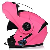[Verformbar]: Bluetooth modularer Motorrad-Integralhelmhelm hat zwei Formen und vier Der Weg zum Ausdruck, Vollhelmzustand, Rundumschutz des Kopfes, besserer Schutz; halber Helmzustand, sicherer zu bedienen, offenere und natürlichere Sicht und genießen Sie den Nervenkitzel des Windes.Wenn Sie auf Straßen, Straßen oder Autobahnen fahren, können Sie Sicherheit und Komfort maximieren.