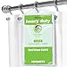 Heavy Duty PEVA Shower Curtain Liner: Odorless & Anti Mold (with Magnets & Suction Cups). It's 70 x 71 in. long and Heavy Weight - Clear Color