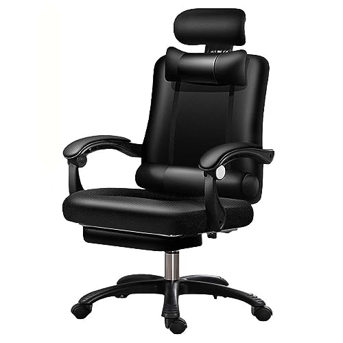 Chaise de bureau ergonomique pour le télétravail à la maison avec repose-pieds