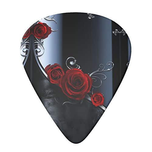 Pretty Roses Lot de 6 médiators pour guitare acoustique, guitare électrique, basse, ukulélé – fins, moyens et épais. - Les Beatles, Paul McCartney, John Lennon, RIngo Starr, George Harrison Pretty Roses Lot de 6 médiators pour guitare acoustique, guitare électrique, basse, ukulélé – fins, moyens et épais. – Image 4