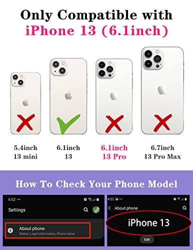 Goocrux (2In1 For Iphone 13 Case Floral For Women Girls Girly Phone Cover Cute Leaves Plants Design With Slide Camera Cover+Ring Holder Fashion Unique Green Cases For Iphone13 6.1'' #TOP1