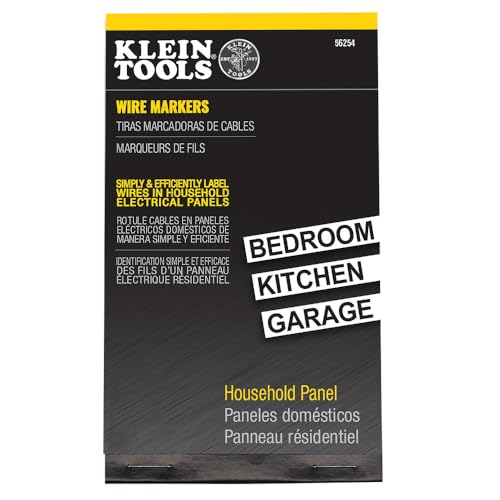 Klein Tools 56254 Wire Marker Book, Household Electrical Panel