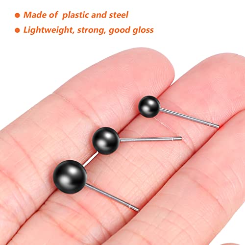 Yeux noirs en plastique de type aiguille pour mini marionnettes