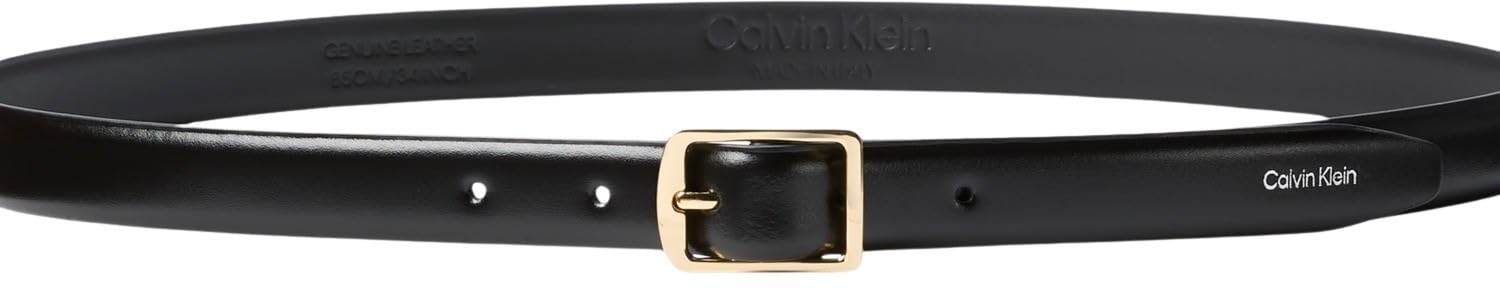 Calvin Klein Cinturón Mujer Classic Square Buckle Belt 2,0 cm Cinturón de piel