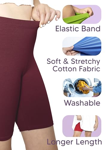 STRETCH IS COMFORT Shorts de motociclista de algodão para meninas e leggings na altura do joelho | 4