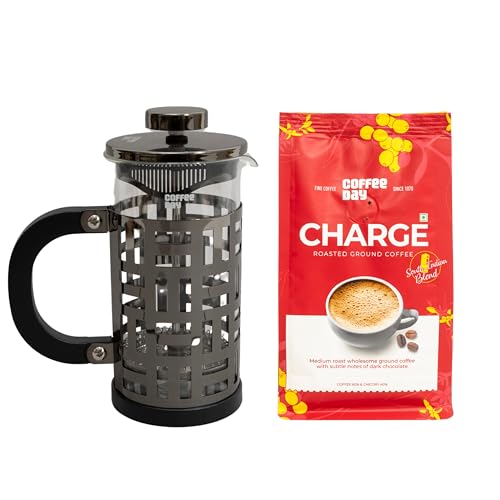 Image of Cafe Coffee Day Charge 65% Coffee 35% Chicory with French Press Espresso Coffee Maker