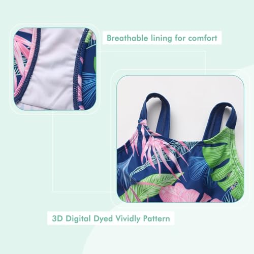 Image of Girls One Piece Swimsuits Halter Bathing Suits Summer Swimwear 3-16 Years