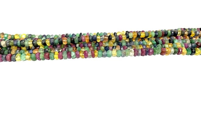 Perles rondes en saphir naturel 3.5mm pour la fabrication de bijoux, colliers et bracelets - 4