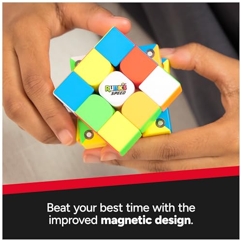 Rubik’s Cube, 3x3 Magnetic Speed Cube for Super Fast Solves, Twisting Fidget Toy, Challenging Brain Teaser & Sensory Puzzle for Adults, Teens, & Kids, for Ages 8 & Up - Image 4