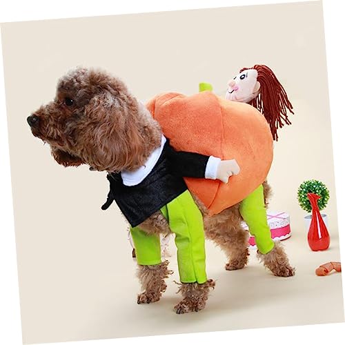 Disfraz divertido de calabaza para perro talla S miniatura 5