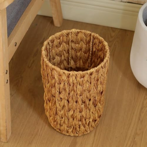 Papelera de imitación mimbre para baño que soluciona la falta de estilo en casa 7