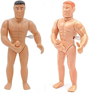 Creative Spoof Toys for Adults Novelty Wind Up Toys, Funny Masturbating Man Bachelor Party Novelty Toys, Flesh and Black 13.5 x 6 cm