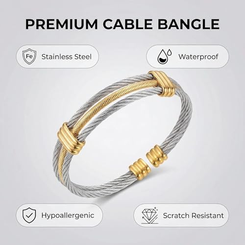 Pulsera de acero inoxidable para hombre estilo industrial moderno miniatura 2