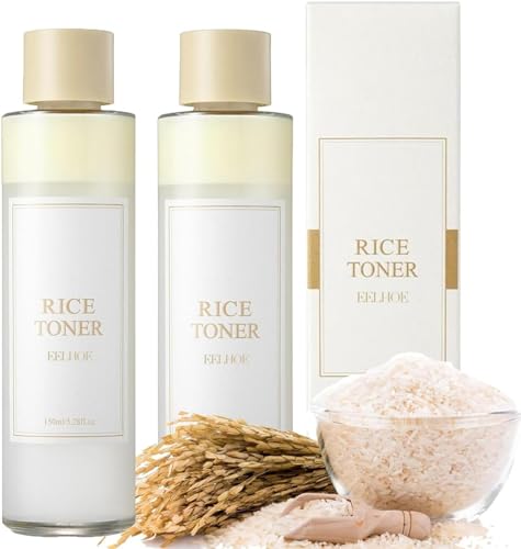 2pcs Natural Rice Toner | 150ML Glow Essence Moisturizing Toner Rice Toner Rice Water Toner for Face Hydrating Rice Toner Korean,Rice Water Toner,Tonner,Rice Water Bright,Essence Toner,Toner Skincare