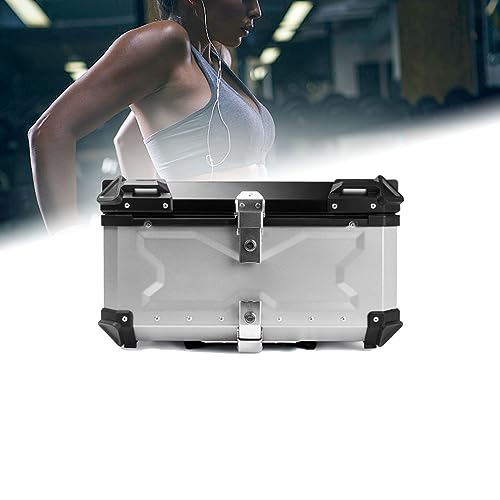 Top Case Moto Aluminium Noir 65L Protégez vos Casques et Grands Bagages