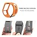 ANCOOL Compatible with Spark 3 Watch Bands Silicone Watch Straps Replacement for Runner 2 3,Spark 3, Golfer 2,Adventurer Smartwatches (Orange)