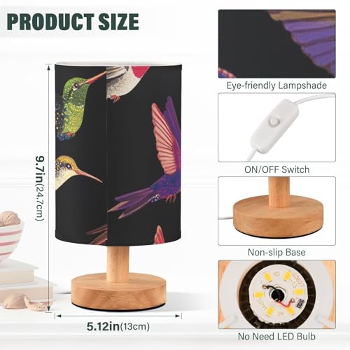 Lámpara de Mesa Led Mini Black Bird Colorful para Estudio miniatura 3