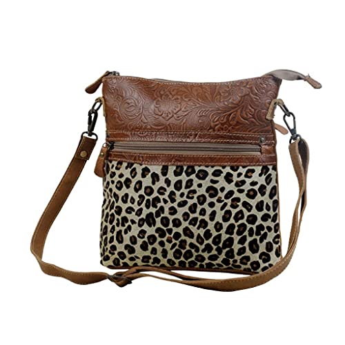Image of Myra Bag Hairon Leopard Print Bag for Women - Leopard Print Purses for Women with Real Cowhide, Hair On Animal Pattern Purse