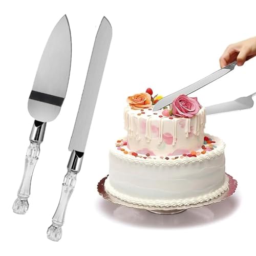 Listado de Cuchillos de repostería los más recomendados. 45 Set 2 Cuchillo para pastel Cuchillo 30cm Pala de 25cm Cuchillo para pastel, pizza, chessecake multiusos