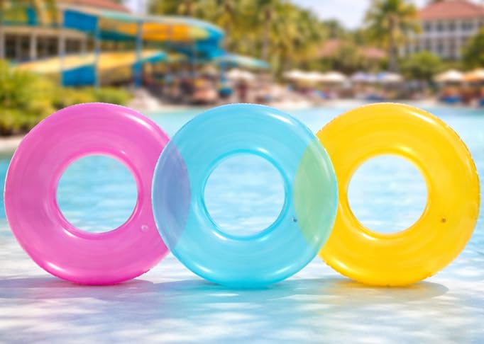 Toy Imagine Transparent Inflatable Swimming Pools Floats Tube for Kids & Adults | Tube for Swimming Pool for Kids 8 Years and Above in Fun (Colour May Vary).-image-36