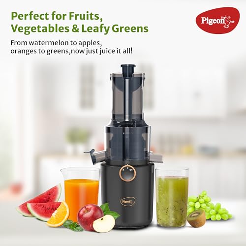 Image of Pigeon by Stovekraft Pure Slow Juicer| 250W Motor| Nutrient Rich Juice| All-in-1 Fruits & Vegetable Juicer| Maximum Juice Extraction Auger | Separate Juice & Pulp Cups | 2 Year Warranty