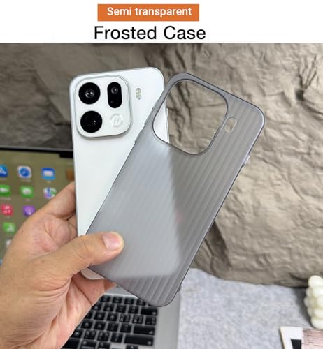 Image of Kapa Wave Frosted Grip Back Cover for Oppo Find X9 Pro | Ultra Slim [with Metal Buttons] Matte Finish Back Case (Grey)