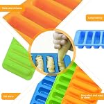 Silicone Granola Bar Molds, 3‑Pack, 25×9 cm, 10‑Slot Nonstick BPA‑Free Silicone Molds for Chocolate, Oatmeal, Energy Bars, Muffins, and Mini Cakes, Oven & Freezer Safe