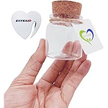 2pcs Empty Clear Glass Bottles Vials With Cork Stopper Storage Jars 47mm Bottle Diameter 47x50x33mm 50ml