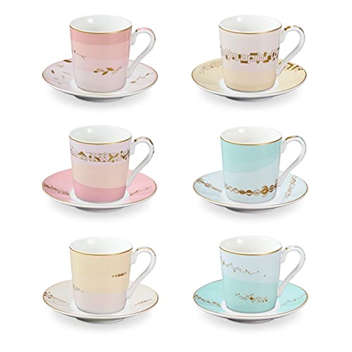 TescomamyCOFFEE Mug with Saucer, 6 Pieces, Romance