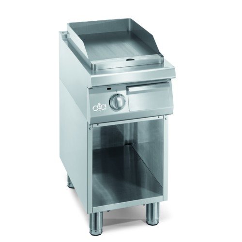 Fattura su richiesta Fry top liscio professionale a gas da pavimento cm 40x70x85 RS3628