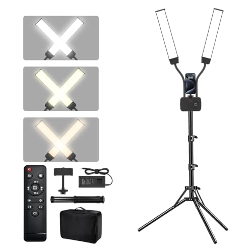 Dual-Arm Tattoo Light with Tripod & Phone Holder
