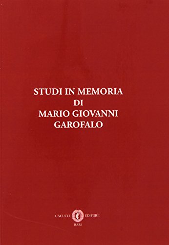 Studi In Memoria Di Mario Giovanni Garofalo - 2