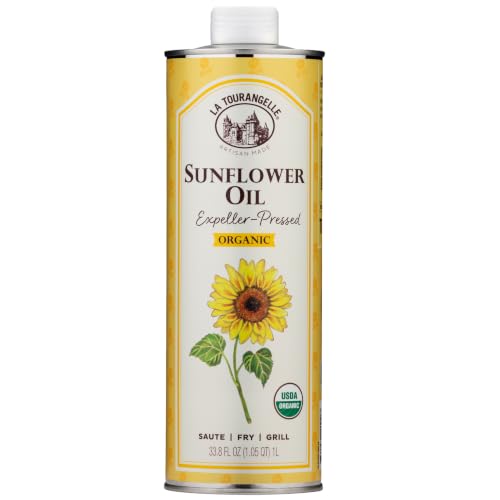 La Tourangelle Organic High Oleic Sunflower Cooking Oil, 33.8 fl oz