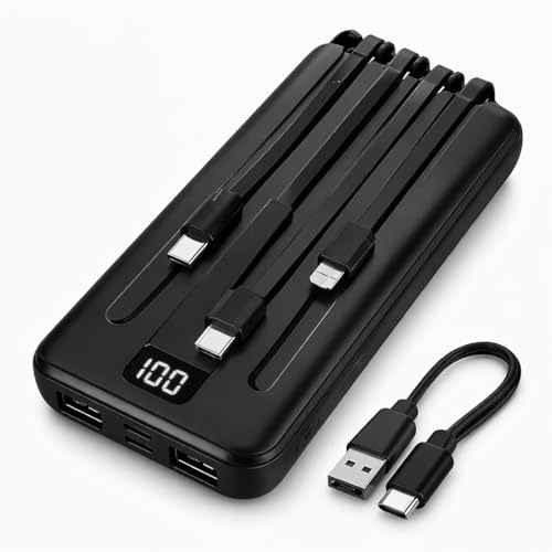 Power Bank 20000mAh E'SPADA BTE-05E – Carregador Portátil Turbo 3.1A, Saída USB/Tipo-C/Lightning, Bateria Externa Recarregável para Celular Android, Tablet e IOS.
