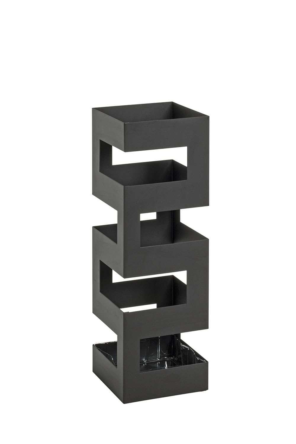 HAKU Portaombrelli Nero, Metallo - Dim. L 16 cm x A 48 cm x P 16 cm, Stile Moderno