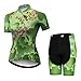 Women Cycling Jersey Set Summer Short Sleeve Quick-Dry Reflective Shirt+5D Padded Shorts S-3XL
