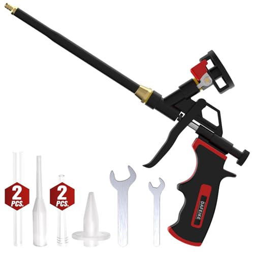 Detachable Spray Foam Gun Expanding Foam Gun Upgraded Teflon Pro Foam Dispensing Gun Sealant Insulating Foam Gun Pu Foaming Insulation Applicator Black