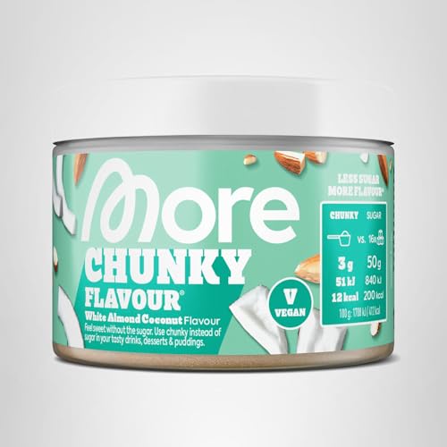 MORE Chunky Flavour, White Almond Coconut, 150 g, vegan