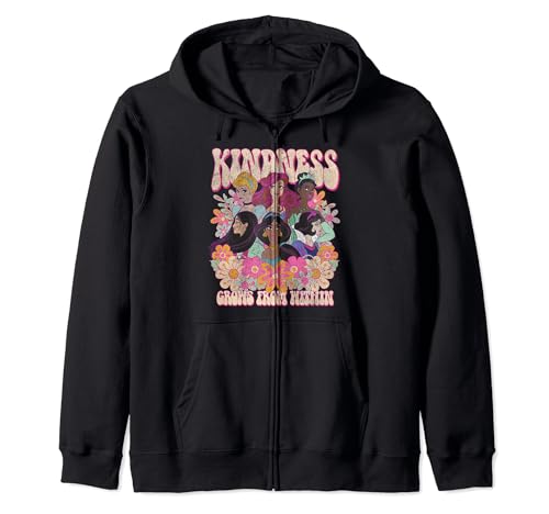 Sweat Disney Princess floral à capuche et zip pour femme