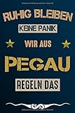  Ruhig bleiben keine Panik wir aus PEGAU regeln das: Notizbuch  Journal  Tagebuch  Linierte Seite