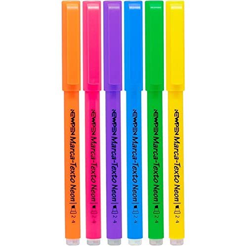 Marca-Texto, Office, Neon, Newpen, 14.028, 6 Cores